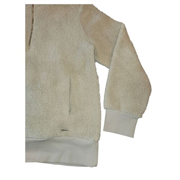 NWT Calvin Klein Beige Tan Fleece 1/2 Zip Pullover M - Picture 7 of 12
